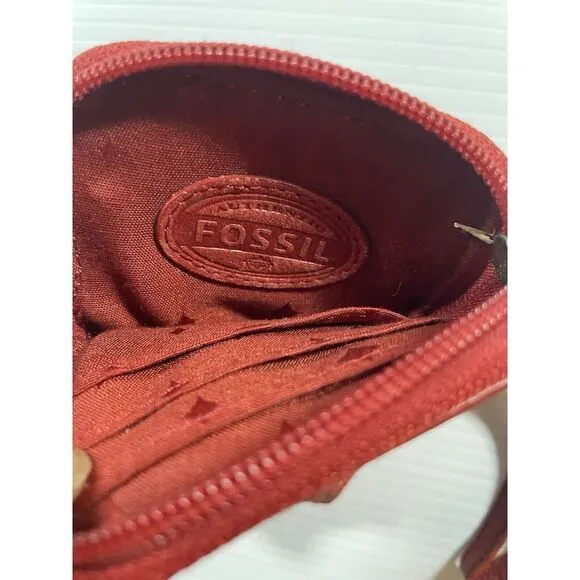 Fossil Red‎ Wristlet Wallet W Zipper - Image 3