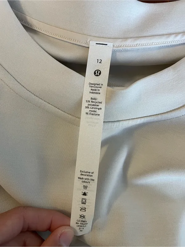 New lululemon athletica White Oversized Crop Crewneck Sweatshirt - Image 2