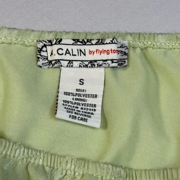 A.CALIN Flying Tomato Sage Green Texture Peplum Top‎ Balloon Sleeve Cottage Core - Image 7