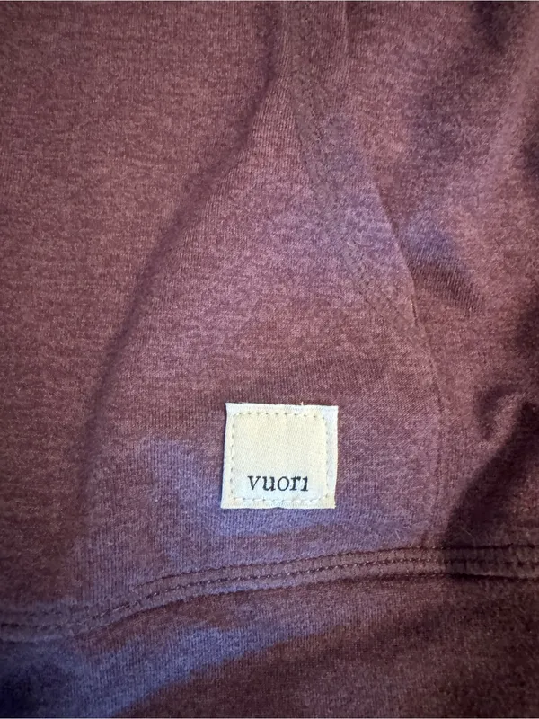 Vuori Women’s Halo Performance Hoodie 2.0 – Fig Heather – Size Small - Image 3