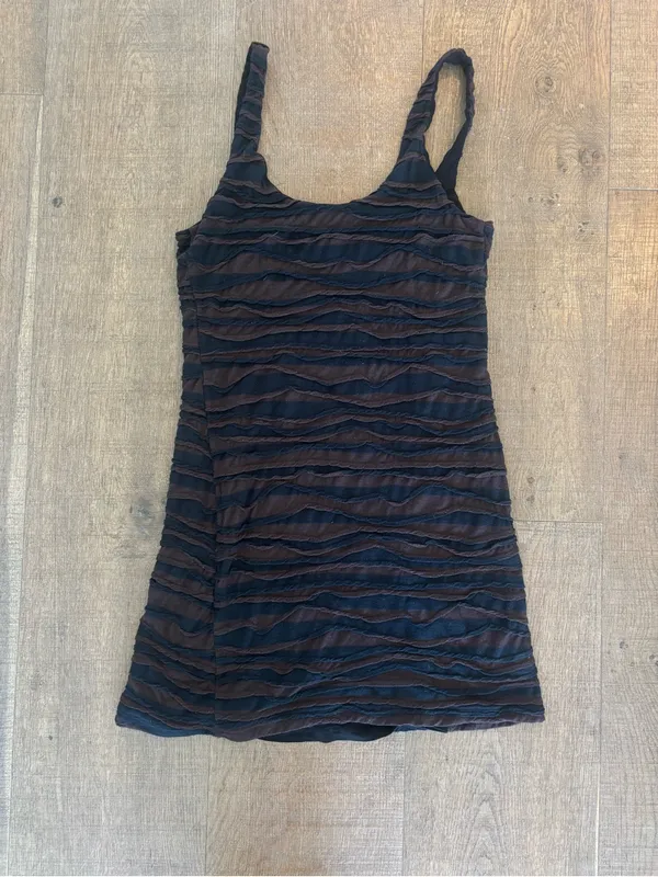 free people bandage mini brown black dress - Image 2