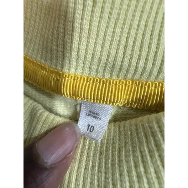 Lululemon Rejuvenate Crewneck Pullover Zipper Sweater Mellow Lemon‎ Size 10 Flaw - Image 5