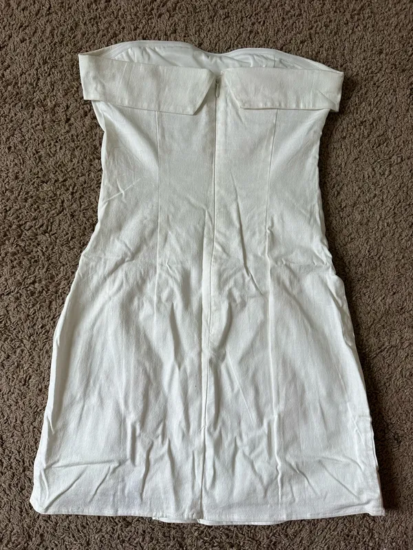 Sky to Moon White Mini Dress - Image 2