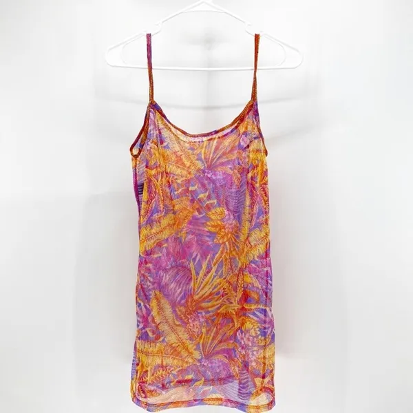Vintage Solar sun through swimsuit cover up sheer orange pink Barbie 90s avant-g - Image 3