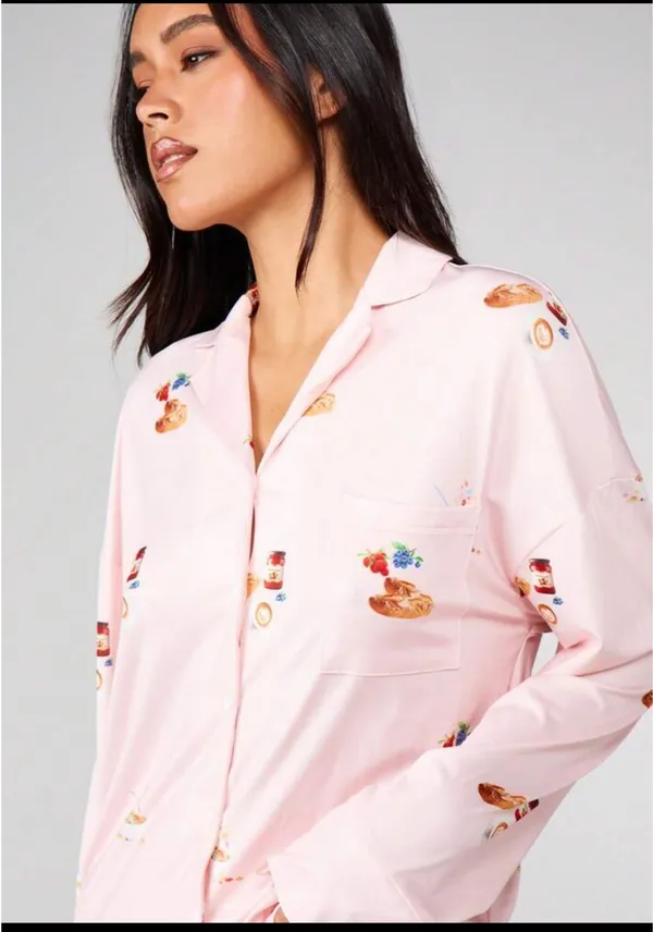 Missguided 🆕🎀Baby Pink “Brunch Club” Pajama Set - Image 6