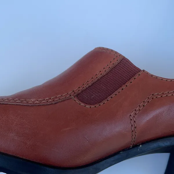 Clarks ankle leather boots size 7.5 2.5inch block heels - Image 12
