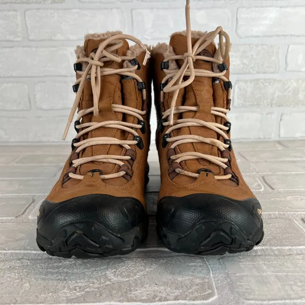 Oboz Bridger 7" Boots Womens 7 Brown Sherpa Mid Insulated Hiking Bdry Waterproof - Image 8