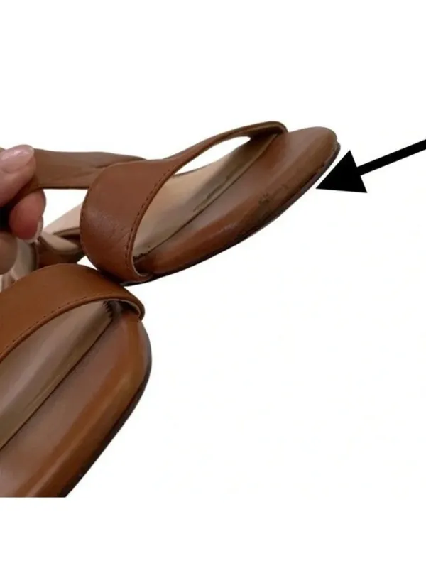 J. Crew Leather Hazel Cutout Flat Sandals Rich Oak Size 8 retail $138 - Image 12