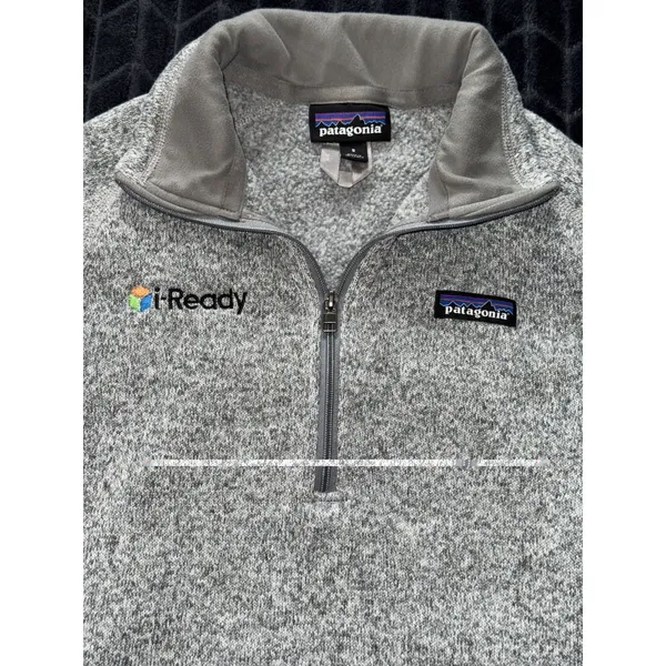 Patagonia Women's Gray Better Sweater 1/4 Zip Sweatshirt Embroidered Sz Small - Image 2
