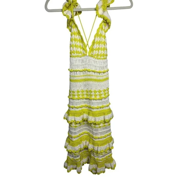 Zimmermann Halcyon Crochet Cotton Mini Dress Sz. 1 (US S) - Image 6