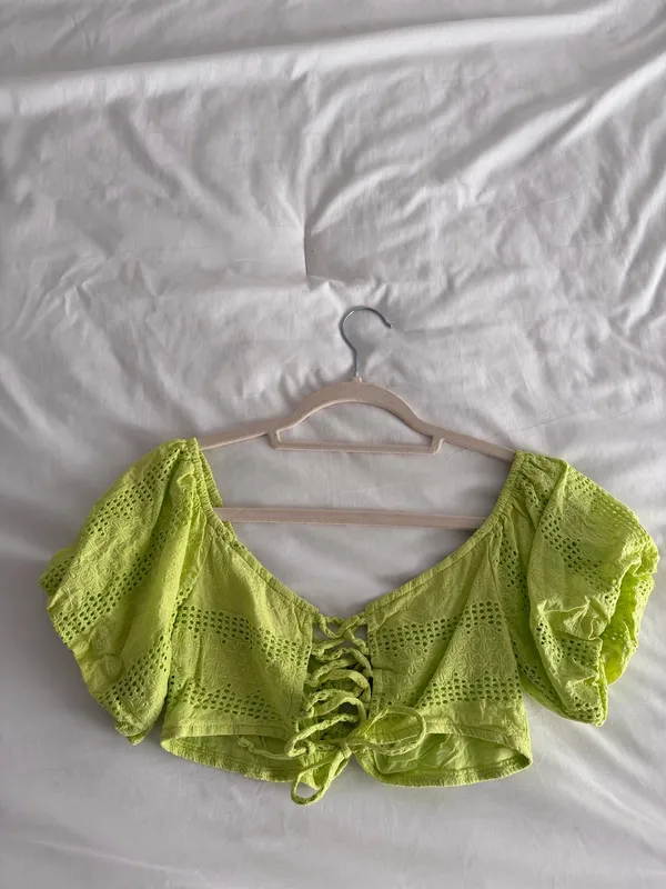 Wild Fable Green Crop Top - Image 3