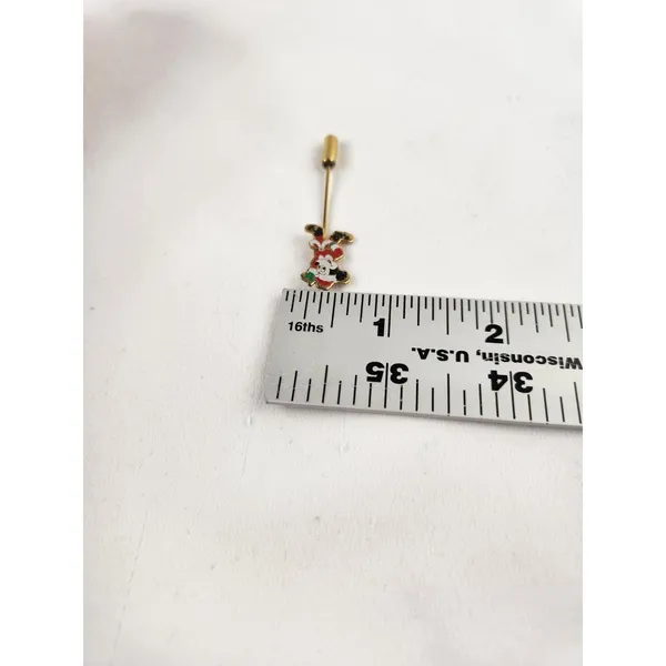 Vintage Walt DISNEY Mickey Mouse Stick Pin‎ Lapel Santa Christmas Holiday - Image 4