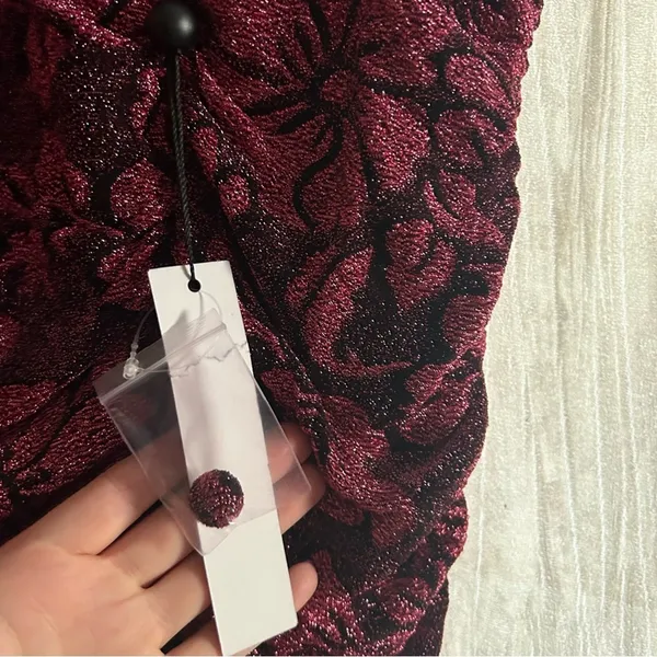 For Love & Lemons‎ Mulberry Shailee Sparkly Floral Metallic Mini Dress NWT XXS - Image 6