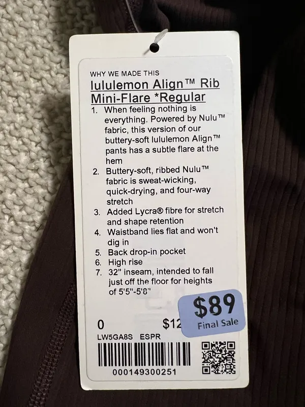 Lululemon Align Rib Mini Flare Leggings - Image 4