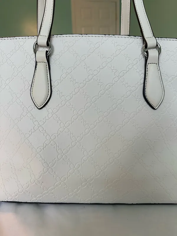 Nine West White Tote Handbag - Image 4