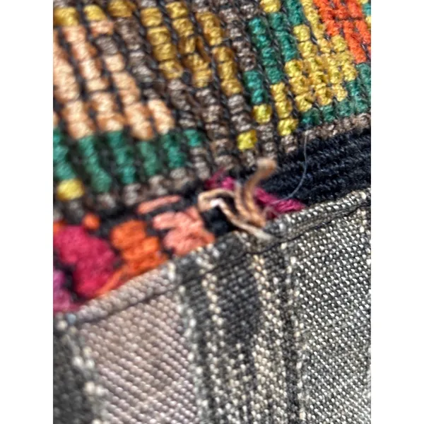 Tapestry Boho Woven Shoulder Bag Floral Fringe Multicolor - Image 8