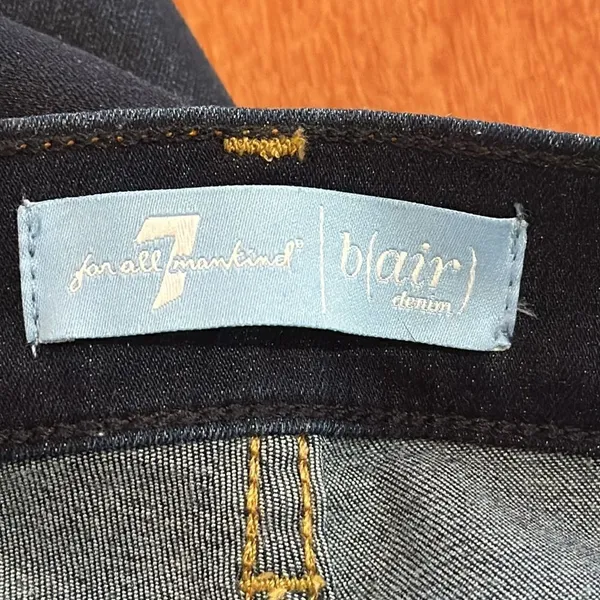 7 For All Mankind b(air) Skinny Jeans Womens Dark‎ Indigo Stretch Denim 26 - Image 6