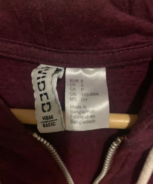 Burgundy Zip-Up Hoodie - Image 3