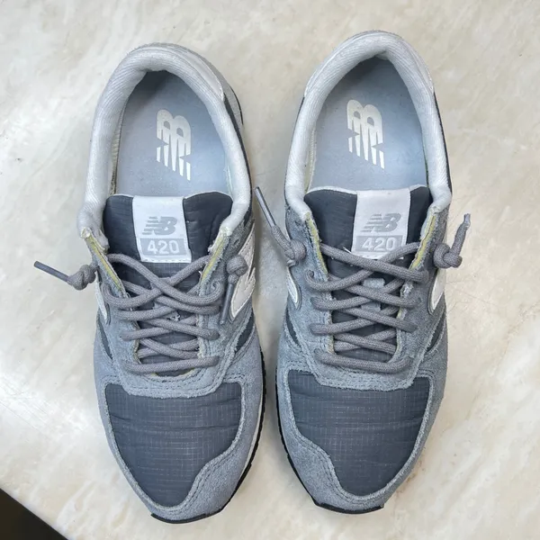 New Balance 420 Grey Suede Ripstop Sneakers Womens 5.5 WL420CRD - Image 9