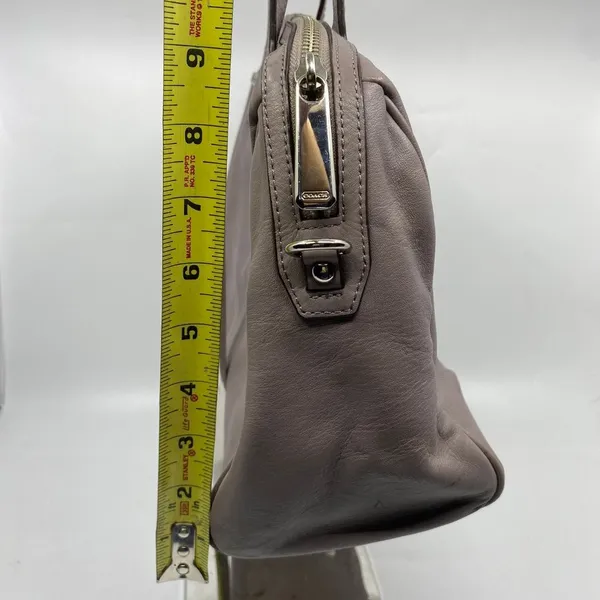 Coach Gray Medium Leather Tote Bag - Image 5