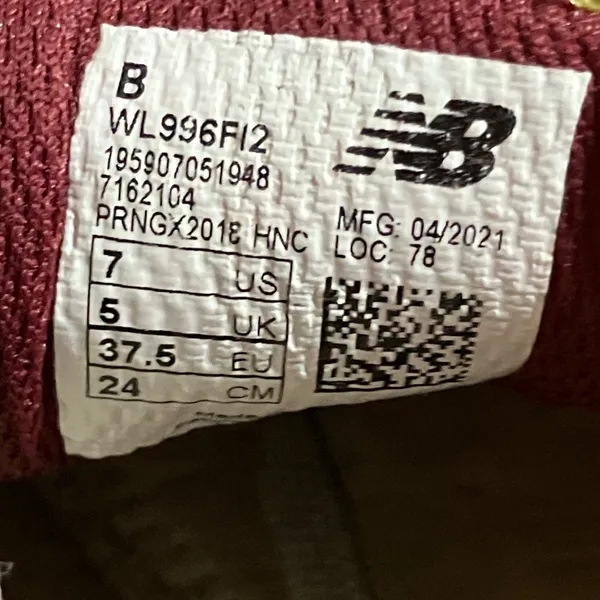 New Balance X Figs Shoes Womens 7 Gray Maroon Nursing Comfort Athlesiure 996 - Image 7