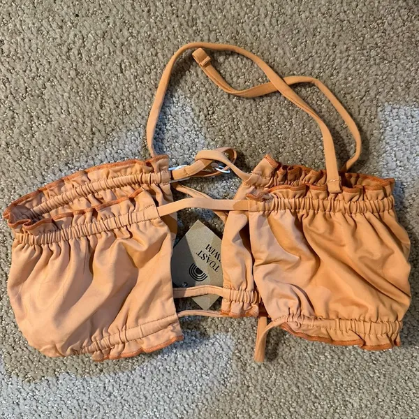 NWT Toast x Free People bandeau bikini top sandstone - Image 2