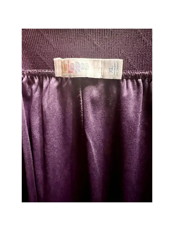 LulaRoe Purple Paisley Flowy Skirt - Image 8