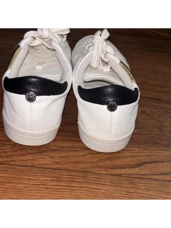 Steve Madden Fone White and Leopard Print Women's Sneakers Casual Everyday FLAWS - Image 7