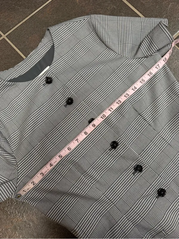 Abercrombie & Fitch A&F Mara Short-Sleeve Vest Mini Dress Plaid Grey Gray Small - Image 10