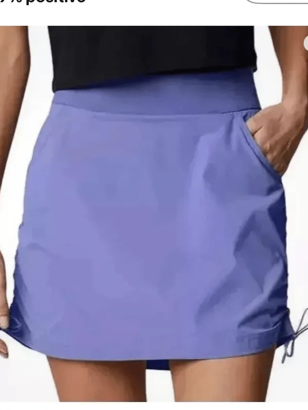 Columbia Omni Shade Skort Skirt Built -On Shorts Purple Size Large Sporty Comfy - Image 2