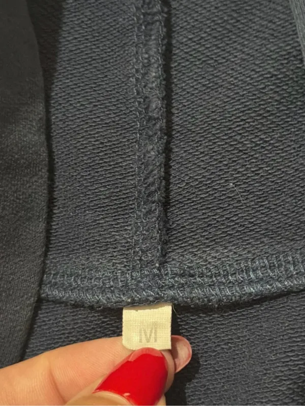 Navy Blue Hooded Sweater Size M - Image 4