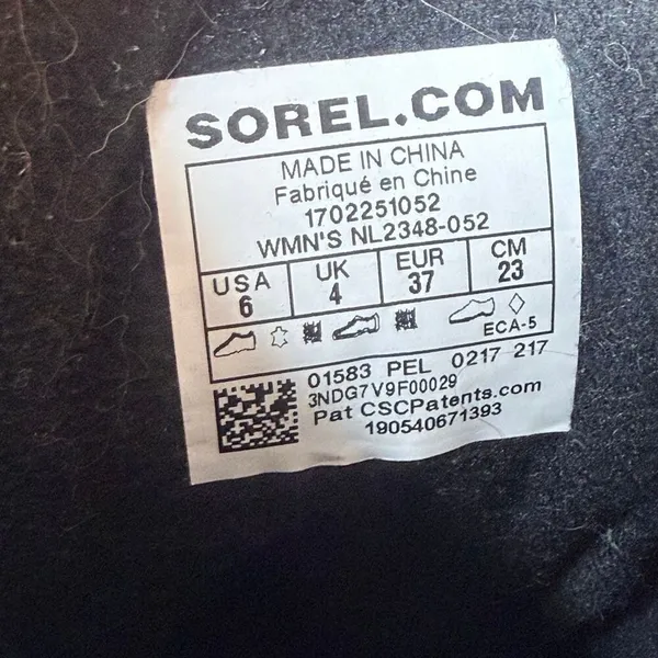 Sorel Slimpack II Lace Waterproof Winter Boots in Quarry Grey and Black Size 6 - Image 8