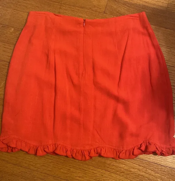 Le lis Orange Ruffle Mini Skirt - Image 4