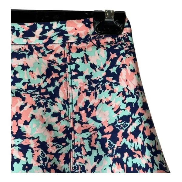 Club‎ Monaco Skirt Women 4 Pink Blue Floral A Line Skater Mini Boho Cottagecore - Image 4
