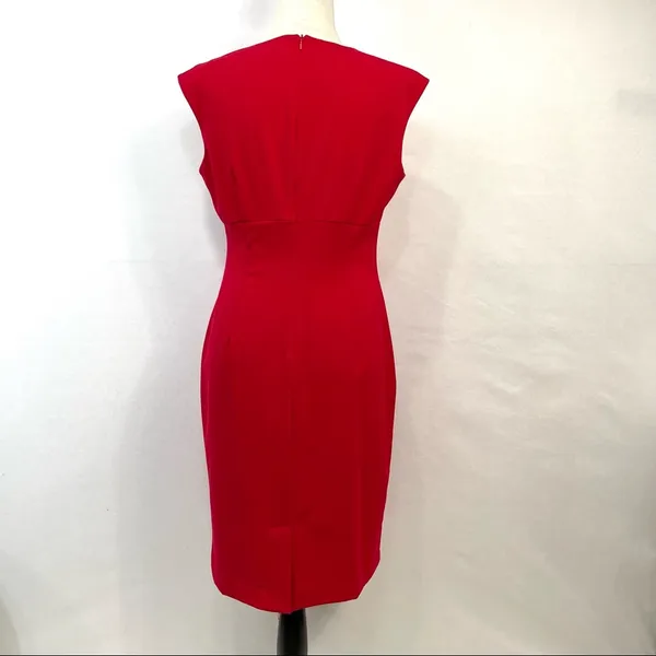 Calvin Klein Sleeveless Red Dress Size 10 - Image 3