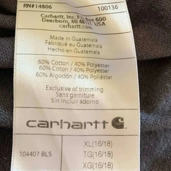 Carhartt Womens XL Gray Long Sleeve V Neck‎ TShirt Relaxed Fit Workwear Gorpcore - Image 5