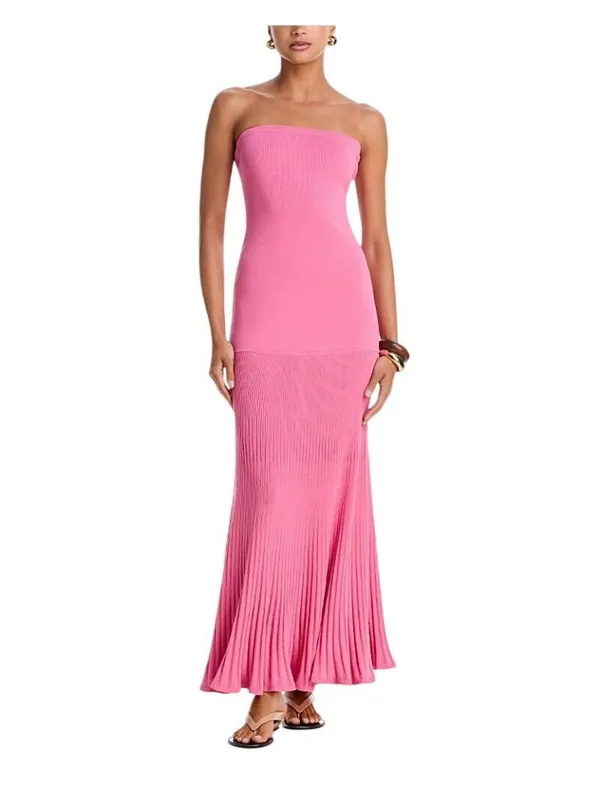 Solid & Striped Womens The Marley Knit Maxi Dress Bandeau Rose Water Pink S - Image 7