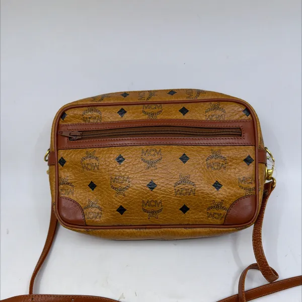 MCM Visetos Camera Cognac Coated Canvas Crossbody Bag - Image 7