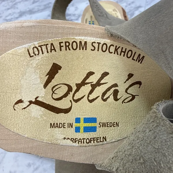 Lotta From Stockholm Highwood Mary Jane Clogs Size 41 EU 9.5 US Taupe Nubuck - Image 10