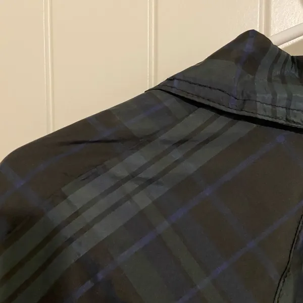 NEW Wild Fable women’s black green plaid zip windbreaker bomber jacket‎ XS - Image 8