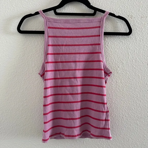 Free People Ribbed Mia Stripe Tank Top in Orchid Combo Size XS - Image 2