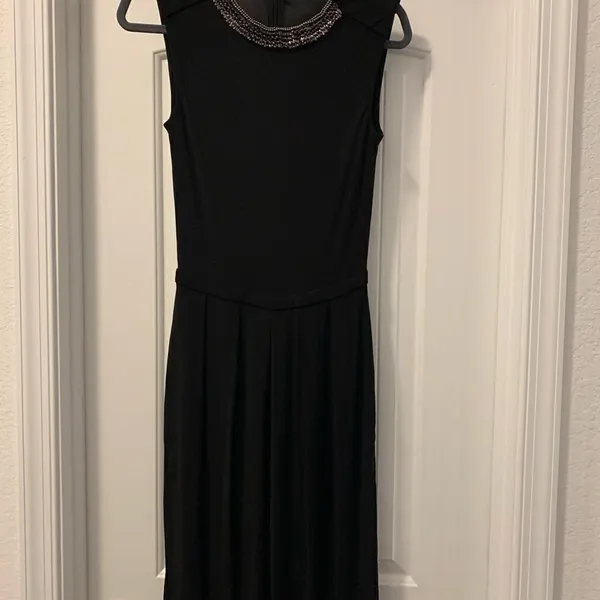 Tory Burch Eva Embellished A-Line Dress Black Size XS - Image 2
