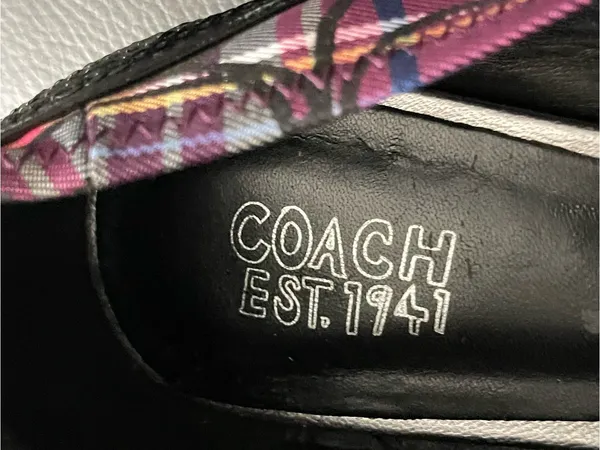 Coach Womens Poppy Tartan Sequin Shoes Ballet Style Flats SZ 7B A2788 - Image 5