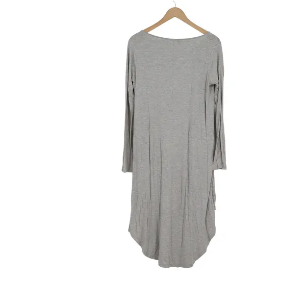 Forever 21 Womens Large Heather Grey Long Sleeve High Low Tunic Dress - Image 4