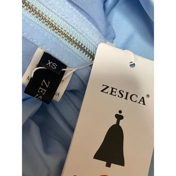 NEW Zesica Blue Sleeveless Ruched Bustier Corset Longline Cami Crop Top Size XS - Image 5