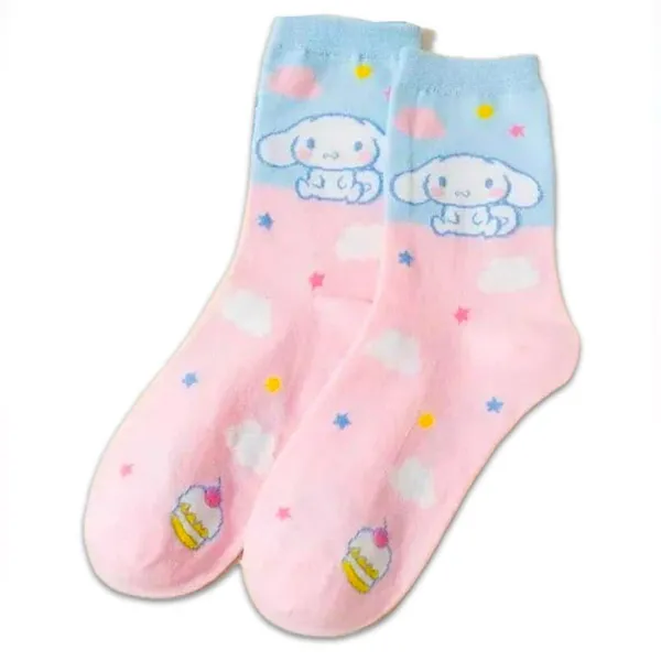 NWT Cinnamoroll Pink & Blue Crew Socks - Image 3