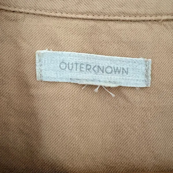 Outerknown S.E.A. Jumpsuit Coverall organic cotton linen blend tan Medium - Image 10