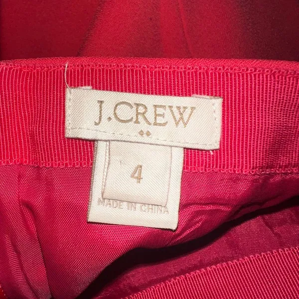 J Crew a-line preppy business casual size 4 red skirt - Image 3
