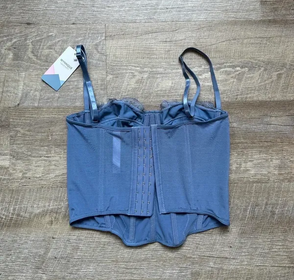 Light Blue Lace Corset Size M - Image 2