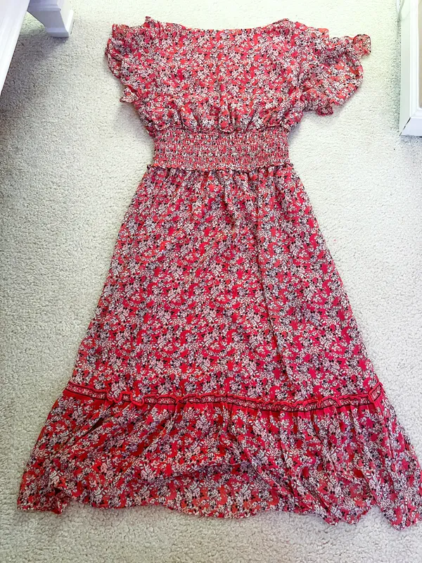 Max Studio Pink Floral Maxi Dress - Image 3